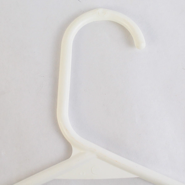 Lot of 10 Tubular White Hangers Standard Size for Closet Storage Organization