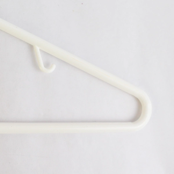 Lot of 10 Tubular White Hangers Standard Size for Closet Storage Organization