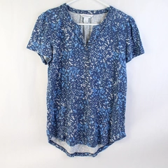 Liz Claiborne Blue Short Sleeved Pajama Shirt Women's Size Small