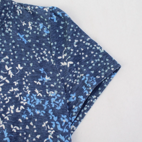 Liz Claiborne Blue Short Sleeved Pajama Shirt Women's Size Small