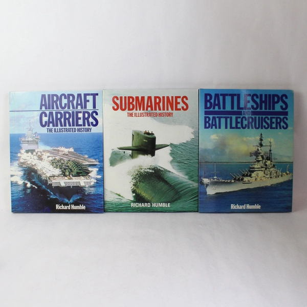 War At Sea by Richard Humble Three Book Set Military Ships Hardcover DJ
