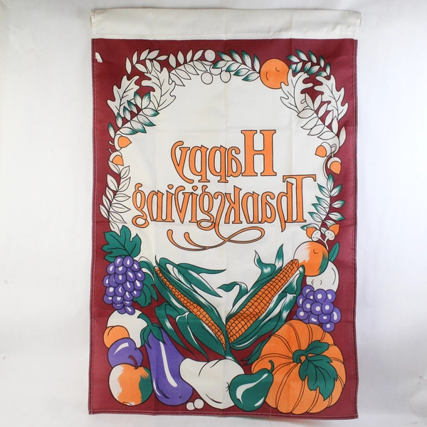 Happy Thanksgiving Outdoor Banner Flag 28.5" x 43"
