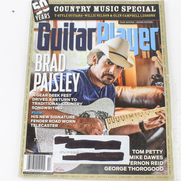 Guitar Player Magazine Holiday 2017 - Brad Paisley Cover - Good Condition