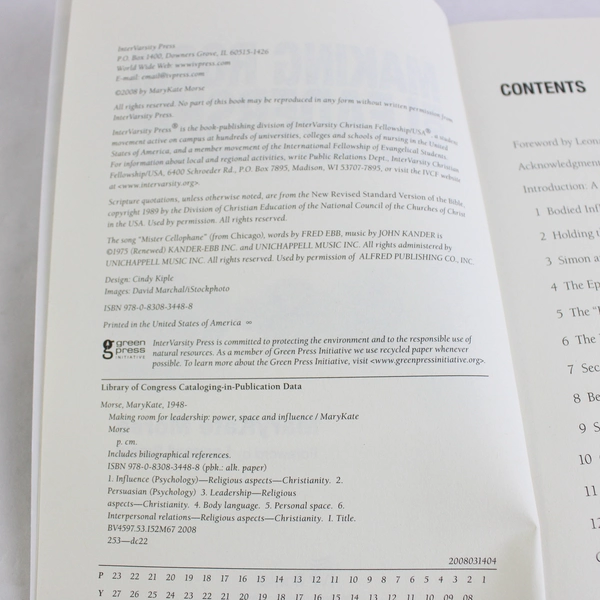 Making Room for Leadership: Power Space and Influence MaryKate Morse 2008