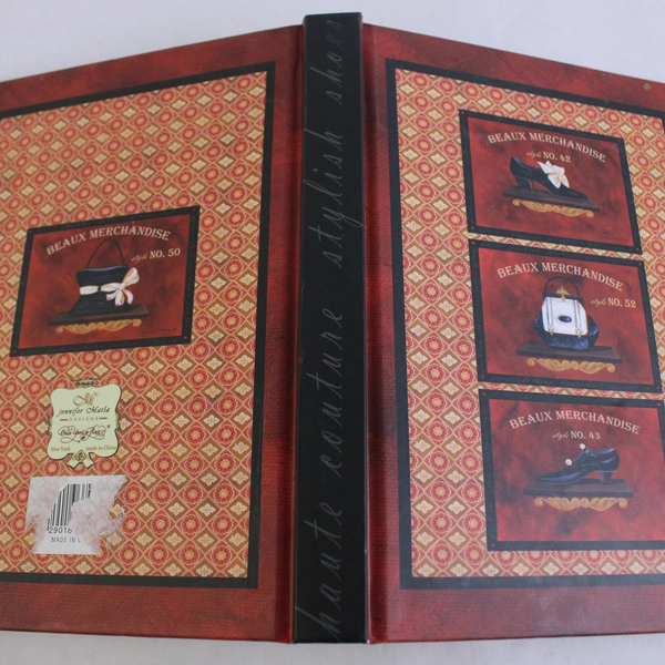 'Beaux Merchandise' Red Blank Notebook Jennifer Matla Designs Hardcover