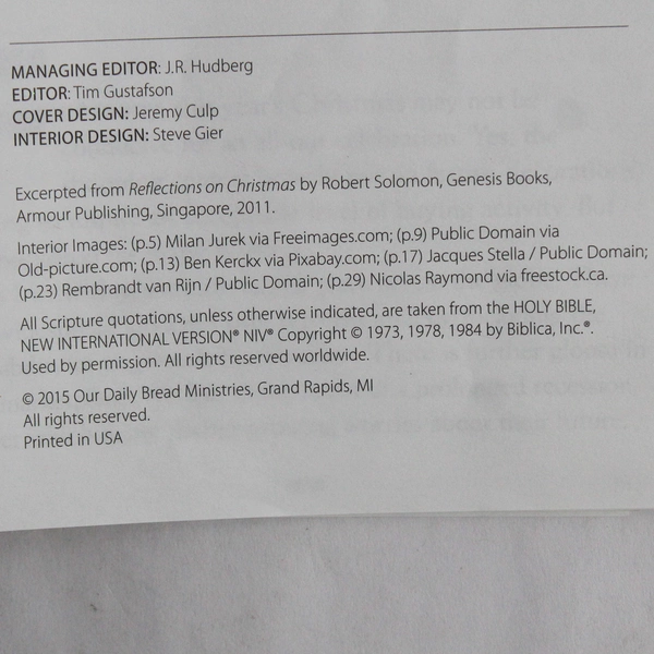 Discovery Series God in the Stable by Robert M Solomon 2015 Booklet Pamphlet