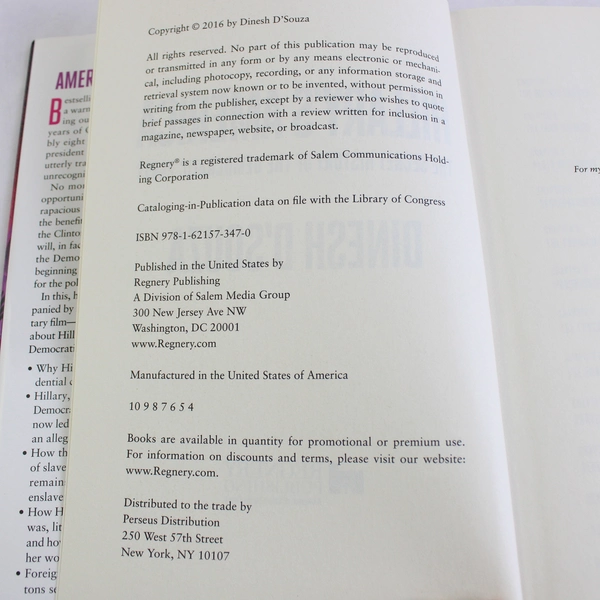 Hillary's America: The Secret History of the Democratic Party by Dinesh D'Souza