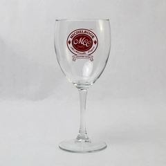 Michelbook Country Club Golf Course Red Logo Wine Glass 7" Tall Collectible