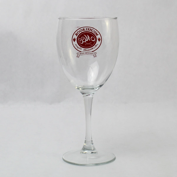 Michelbook Country Club Golf Course Red Logo Wine Glass 7" Tall Collectible
