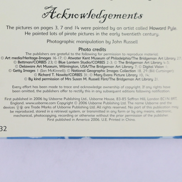 Pirates by Catriona Clarke Easy Reader Usborne Beginners 2006 Hardcover 