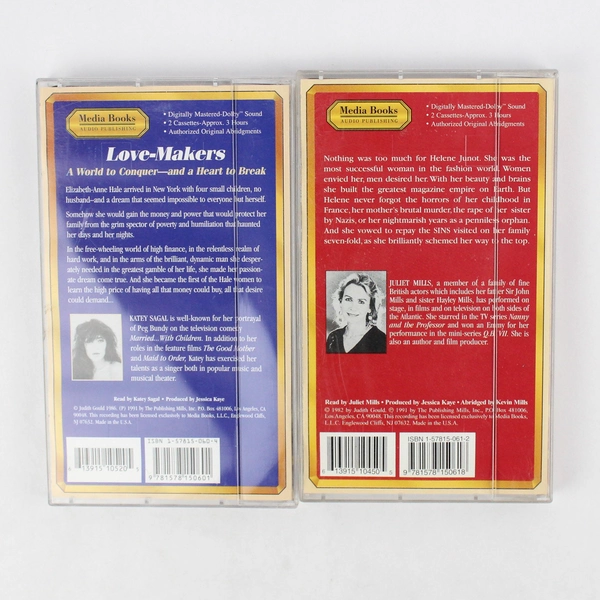 Lot of 2 Romance Fiction Novels by Judith Gould Cassette Audiobooks