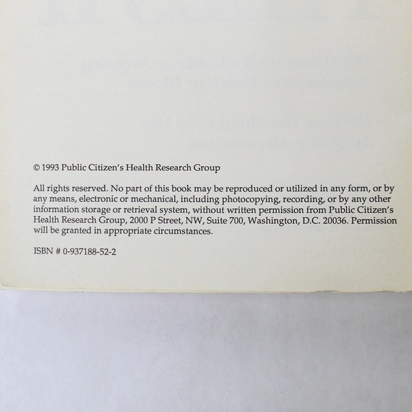 Worst Pills Best Pills II 1993 Public Citizen Health Guide Paperback Book
