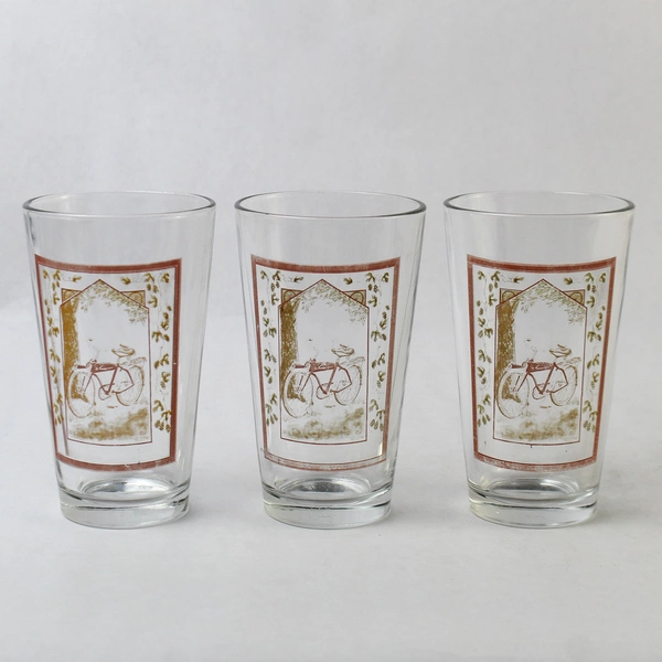 Vintage Libbey Beer Glasses Set of 3 - 5.75" Tall Collectible Drinkware