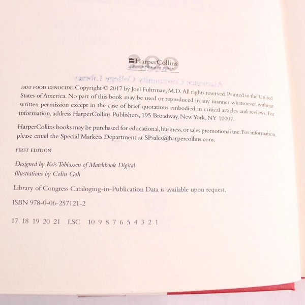 Fast Food Genocide: How Processed Food Hardcover by Joel Fuhrman M.D. 2017