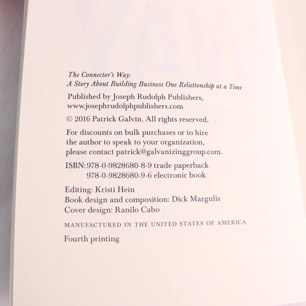 Connector's Way: A Story about Building Business Patrick Galvin 2016 Paperback