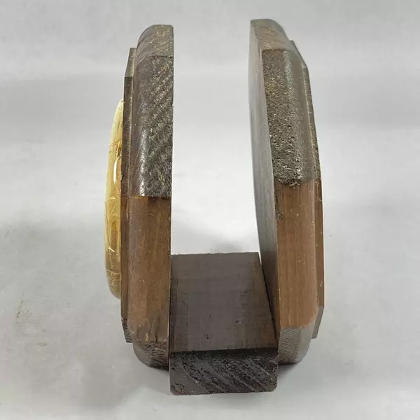 Vintage Octagon Wooden Napkin Holder with Acrylic Plant Insert - Charming Decor