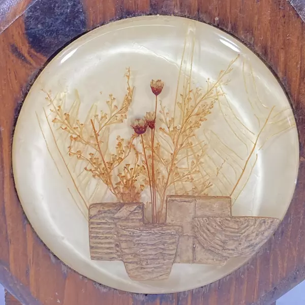 Vintage Octagon Wooden Napkin Holder with Acrylic Plant Insert - Charming Decor