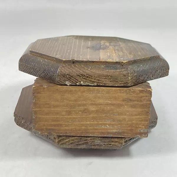 Vintage Octagon Wooden Napkin Holder with Acrylic Plant Insert - Charming Decor