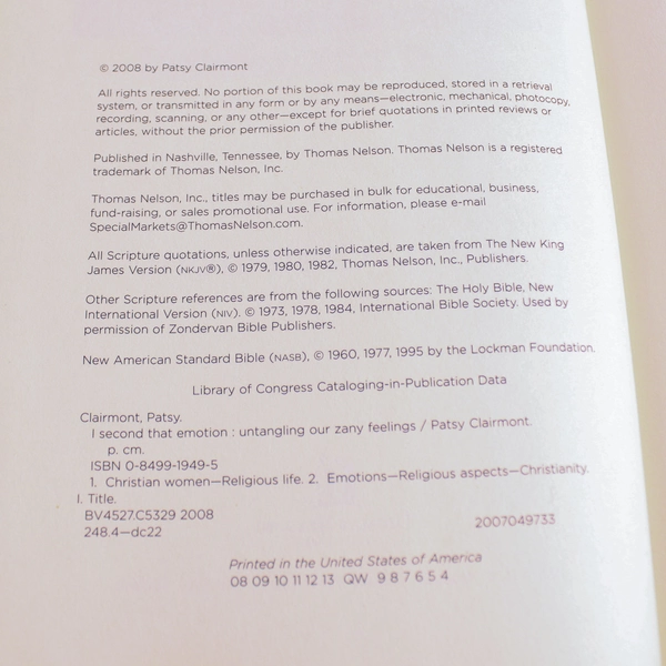 I Second That Emotion: Untangling Our Zany Feelings Book & DVD Patsy Clairmont