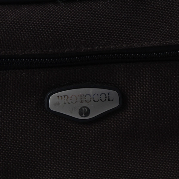 Protocol Brown Zipper Closure Travel Shoulder Bag - Good Condition