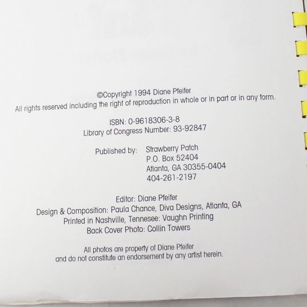 Stand by Your Pan Cookbook by Diane Pfiefer, Country Music Recipes 1994