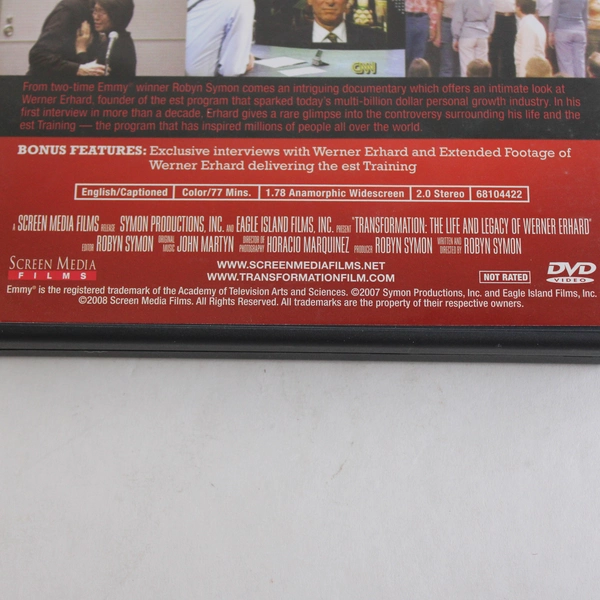 Transformation: The Life and Legacy of Werner Erhard DVD 2008