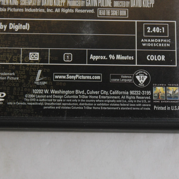 Secret Window DVD 2004 Johnny Depp