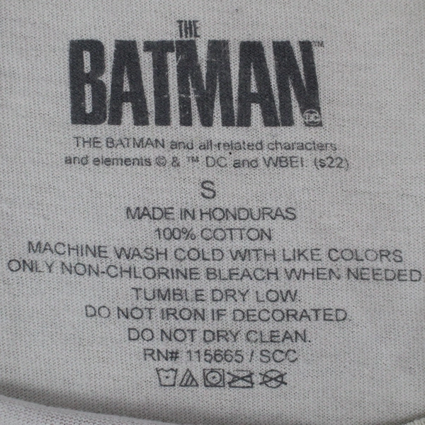 DC Women's Batman T-Shirt Size S 100% Cotton White Pre-Owned - Stains