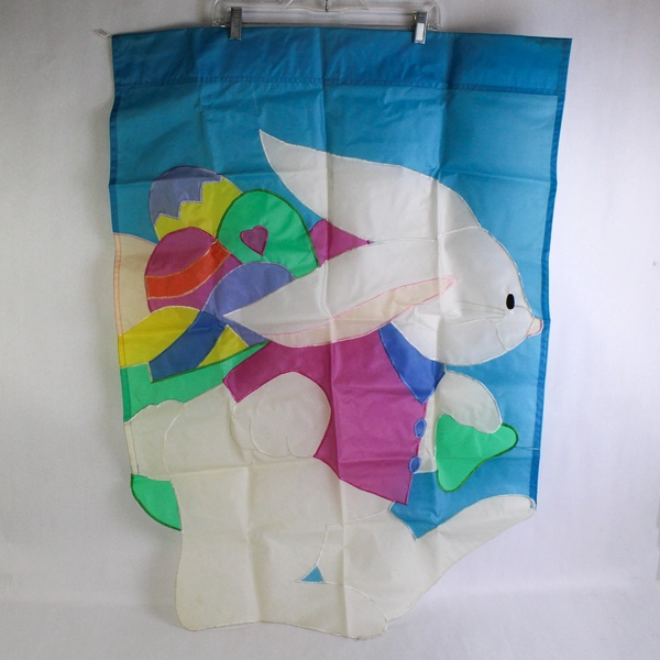 Multicolor Nylon Easter Bunny Outdoor Holiday Flag Banner 28.5" x 40"