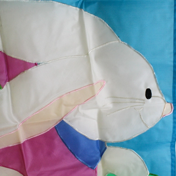 Multicolor Nylon Easter Bunny Outdoor Holiday Flag Banner 28.5" x 40"