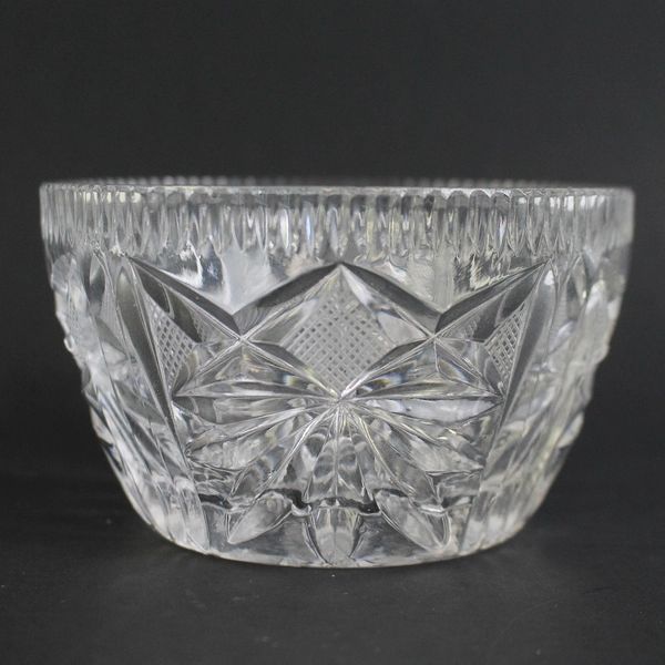 Vintage Cut Crystal Creamer And Open Sugar Bowl Fan Starburst
