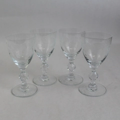 Set Of 4 Morgantown Crystal 4.5 Inch Cordials Glasses 7689-1