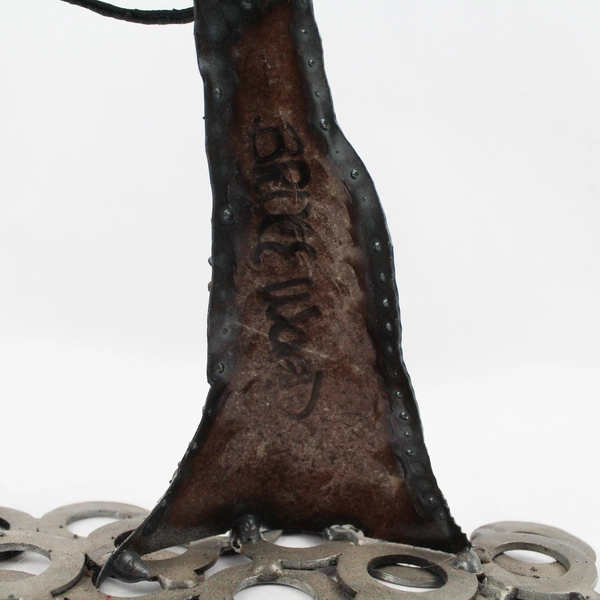 Man and Woman Abstract Postmodern Metalwork Art Sculpture 13"