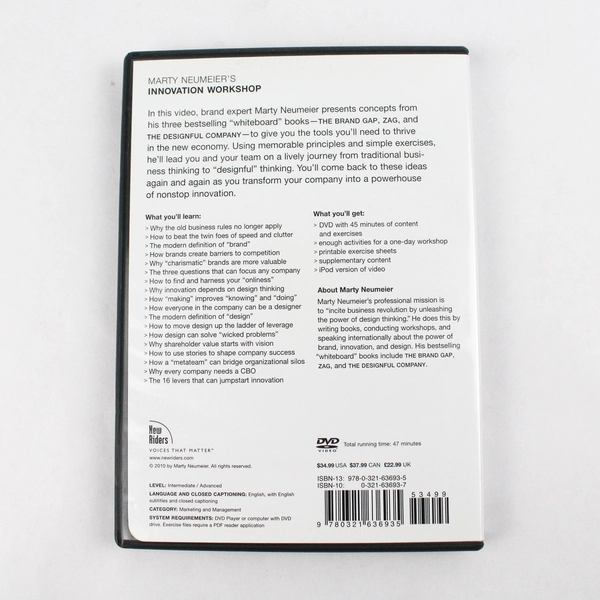 Marty Neumeier's Innovation Workshop 2010 DVD