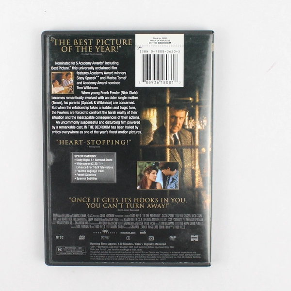 In The Bedroom 2001 DVD Thriller Drama Rated R