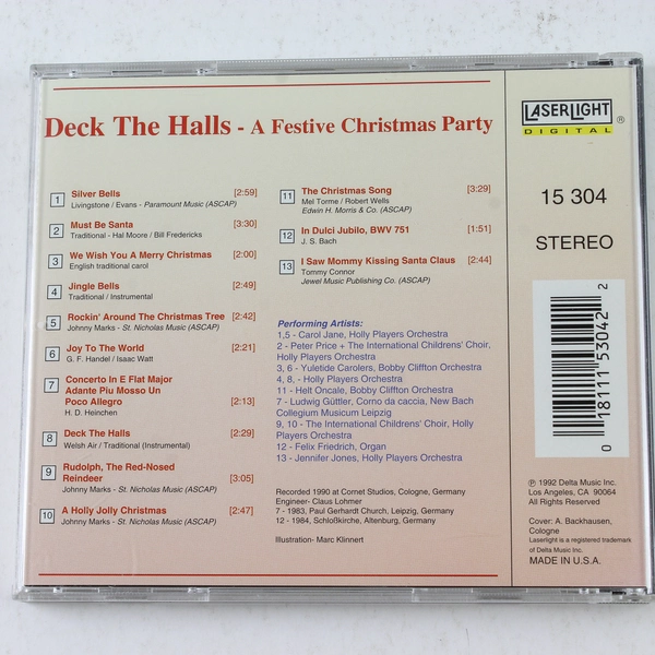 Deck the Halls: Festive Christmas Party CD Various Artists 1992 Delta Music