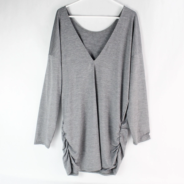 Lucy Gray V-Back Long Sleeve Top Women's Plus Size 2X - Good Condition