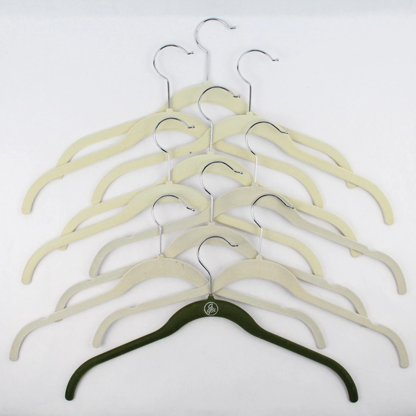 Mixed Lot of 10 Felt Clothes Hangers For Shirts Closet Organization