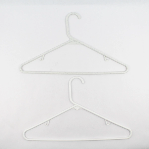 Mixed Lot of 10 White Plastic Clothes Hangers For Shirts and Pants