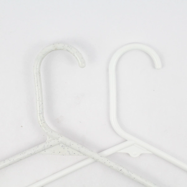 Mixed Lot of 10 White Plastic Clothes Hangers For Shirts and Pants