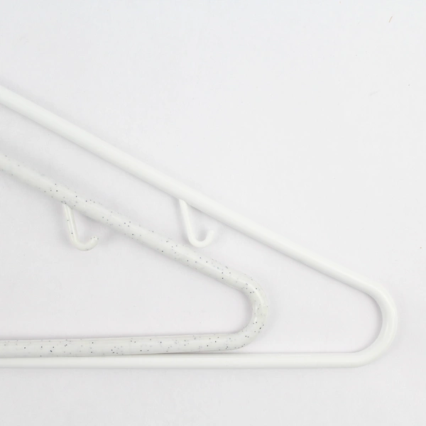 Mixed Lot of 10 White Plastic Clothes Hangers For Shirts and Pants