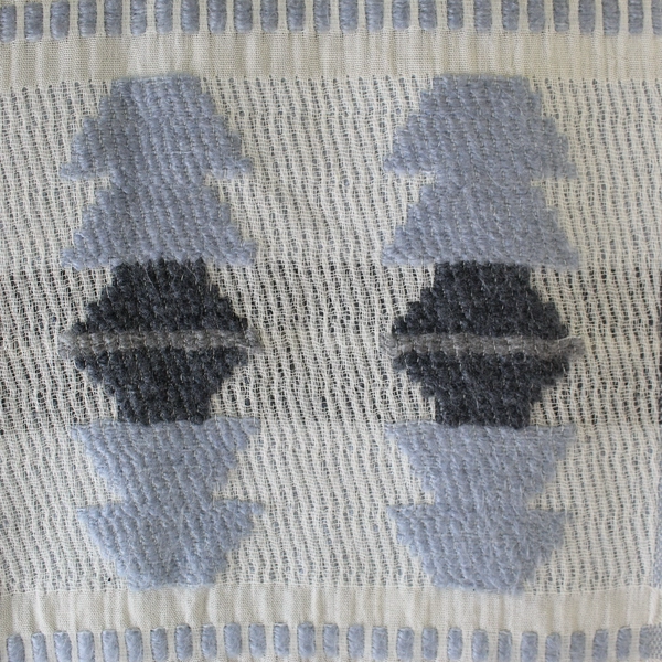 Nalini Blue & Gray Tassel Scarf Wrap 27.5x77" - Pre-owned with Flaws