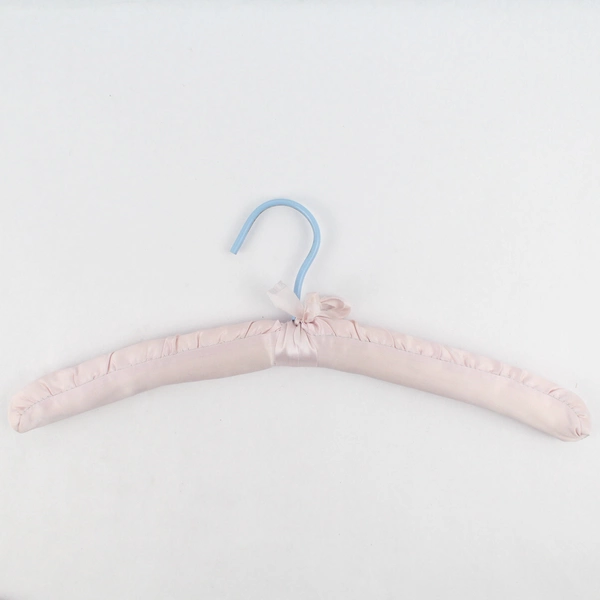 Lot of 5 Padded Fabric Covered Clothes Hangers Varied Colors