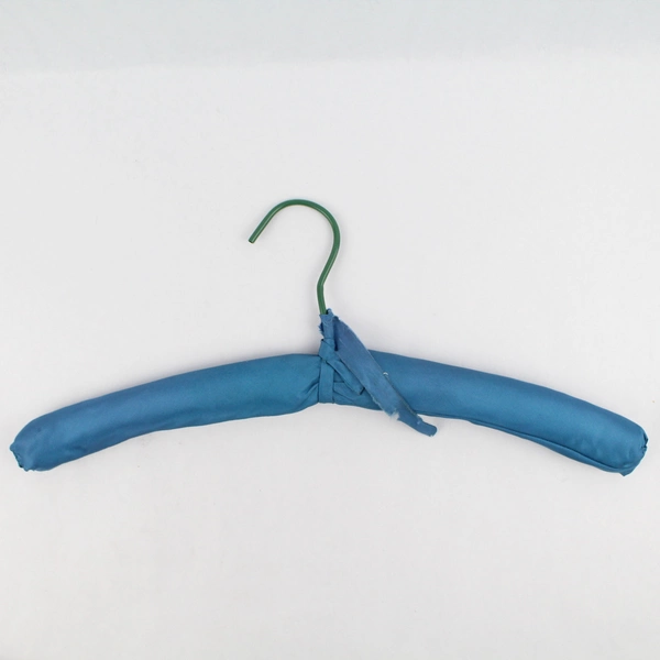 Lot of 5 Padded Fabric Covered Clothes Hangers Varied Colors