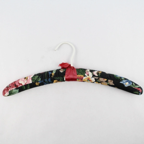 Lot of 5 Padded Fabric Covered Clothes Hangers Varied Designs