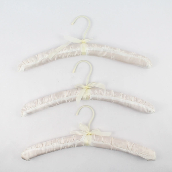 Lot of 5 Padded Fabric Covered Clothes Hangers Varied Designs