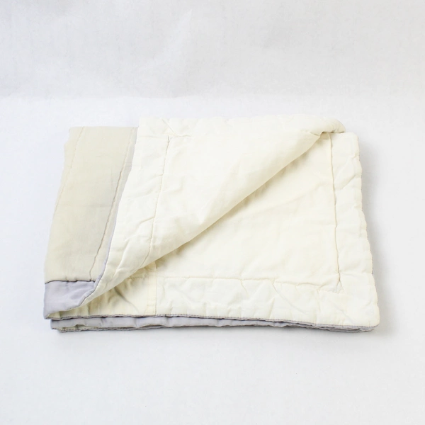 Embroidered Cotton Quilted Queen Pillow Sham White & Purple Border - Elegant