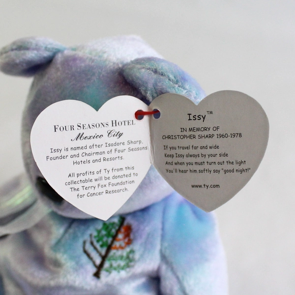 2001 Ty Beanie Baby Issy Four Seasons Hotel Bear Mexico City 8.5"