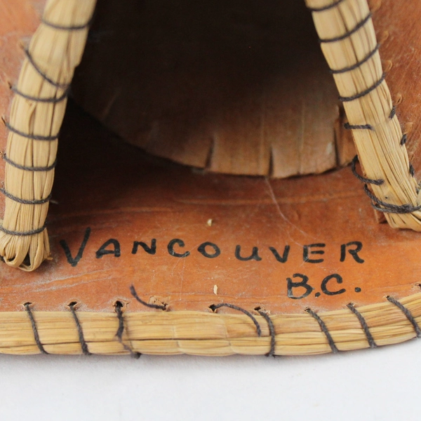 Vancouver B.C. Souvenir Birch Bark Teepee Figurine