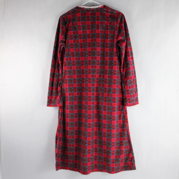 Secret Treasures Sleepwear Gown Sleep Dress Fleece 1/4 Button Up Size 8/10 M 